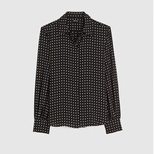 NWT Madewell Shirred Button-Up Top in 100% Silk Sz Small